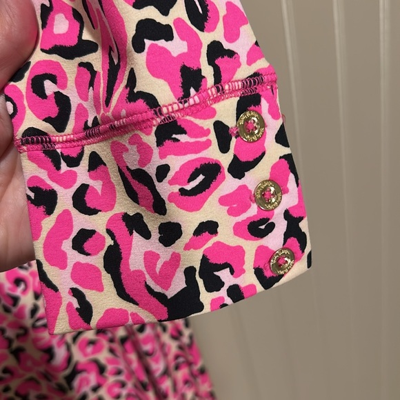 Lilly Pulitzer Sophie Dress NEW WITH TAGS Size XL HOT PINK LEOPARD PRINT - Picture 10 of 11